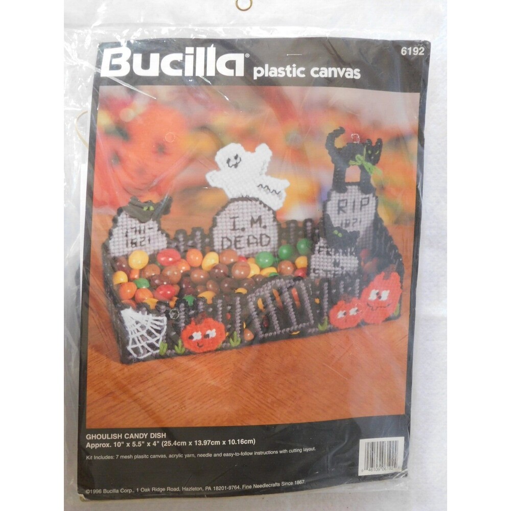 Bucilla Craft Kit Halloween Ghoulish Candy Dish 1996 Style 6192